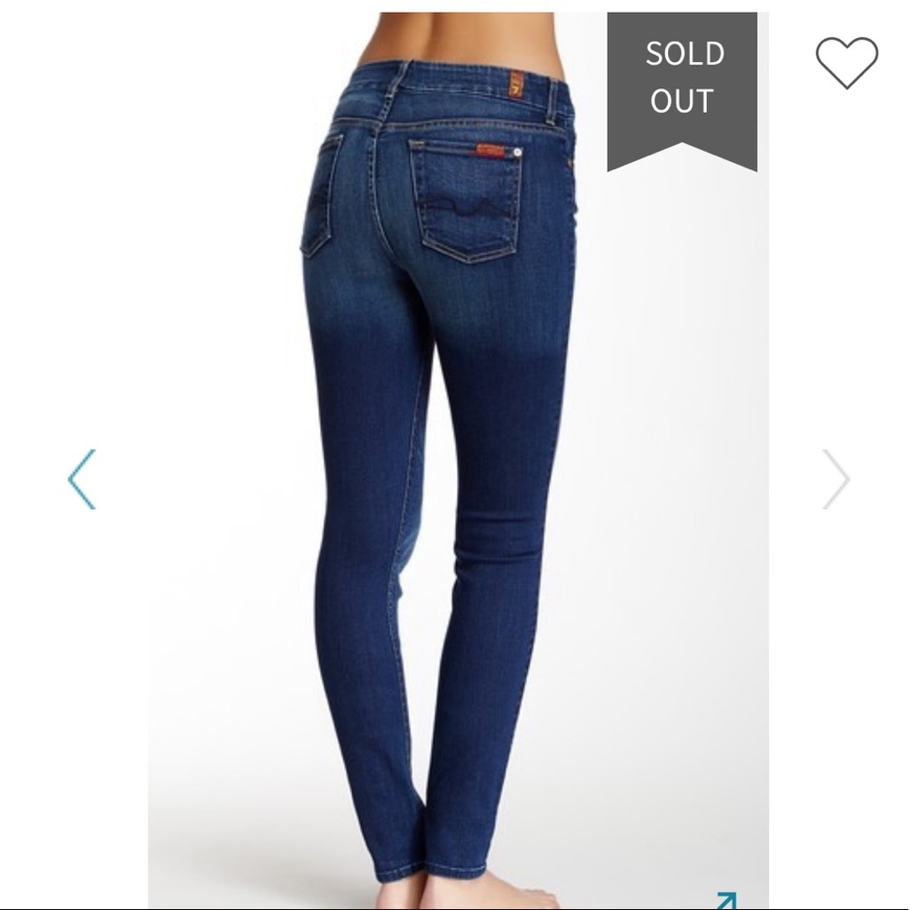 7 for All Mankind Geneva Mid Rise Skinny Jeans - Picture 8 of 8